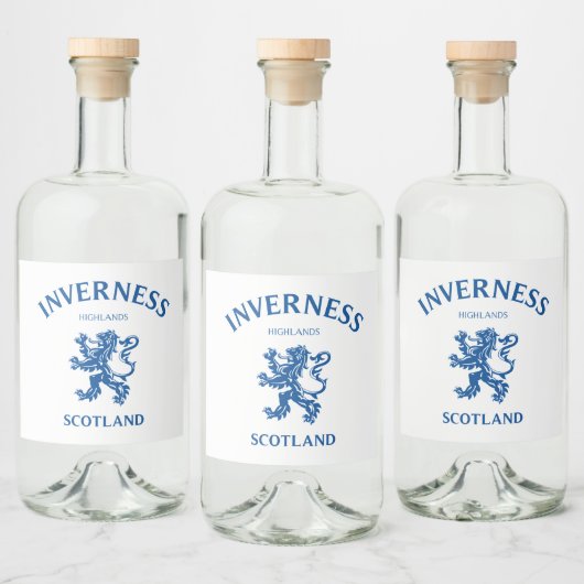 INVERNESS Scotland Likeurfles Etiket (Flessen)