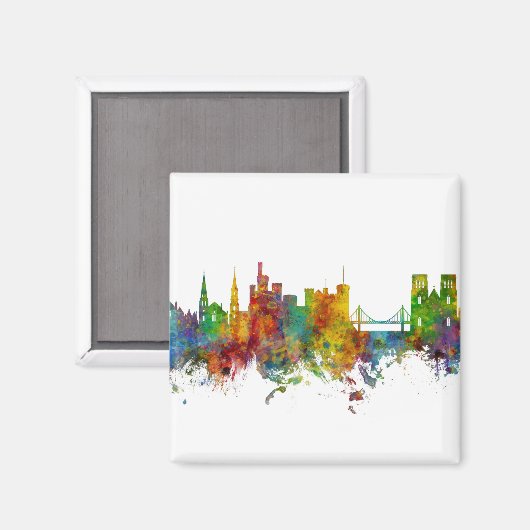 Inverness Scotland Skyline Magneet (Voorkant / Achterkant)