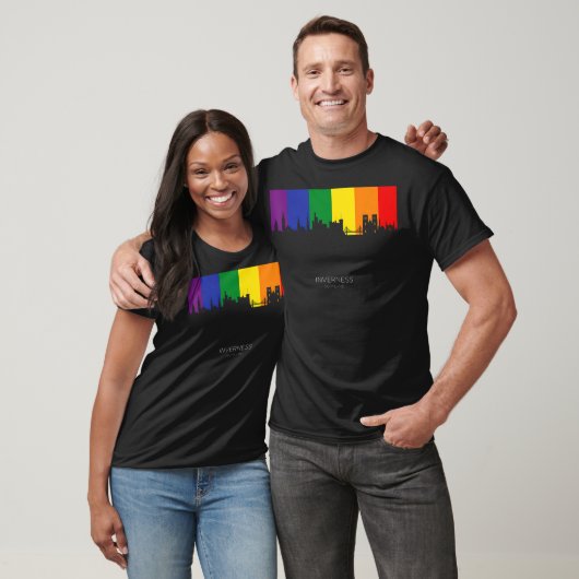 Inverness Scotland Travel Souvenir Skyline Schatti T-shirt (Unisex)