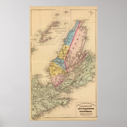 Inverness, Victoria counties, NS Poster (Voorkant)