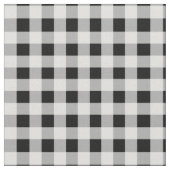 Inverse Black White Gingham Check Stof (Close Up)