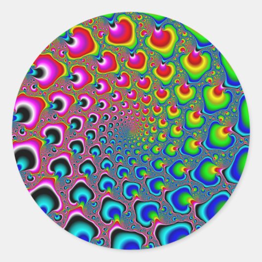 Inverse spiraal ronde sticker (Voorkant)