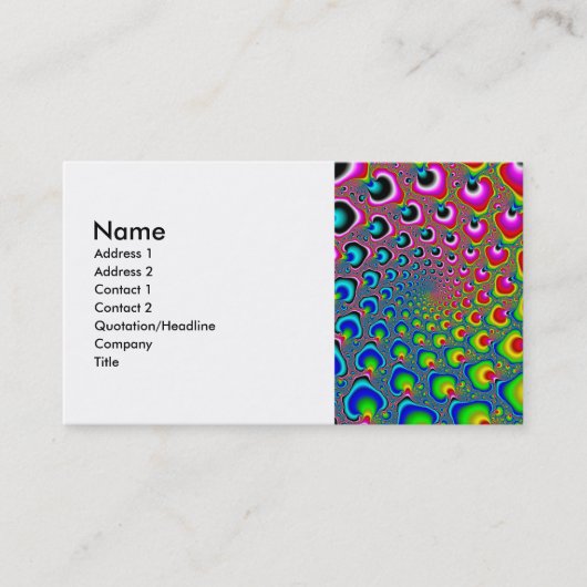 Inverse spiraal visitekaartje (Voorkant)