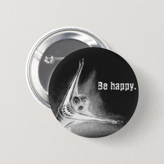 Invert Grinsen Ronde Button 5,7 Cm (Voorkant /achterkant)