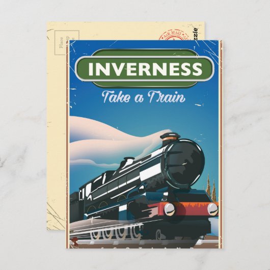 inverte scotland locomotief briefkaart (Voorkant / Achterkant)