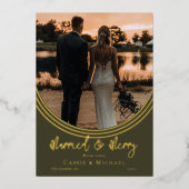 Inverted Arch Photo Weddenschap Folie Feestdagenkaart (Voorkant)