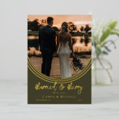 Inverted Arch Photo Weddenschap Folie Feestdagenkaart (Staand Voorkant)