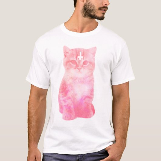 Inverted Cross Pastel Cat T shirt (Voorkant)