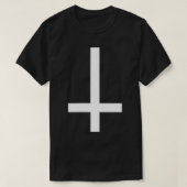 Inverted Cross  Satan Lucifer Demon Fun T  Decent  T-shirt (Design voorkant)