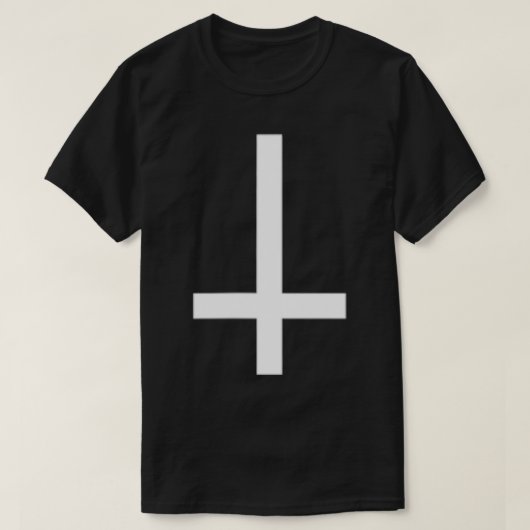 Inverted Cross Satan Lucifer Demon Fun T Decent T-shirt (Design voorkant)