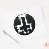 Inverted Cross Stickers, Blad van Zes. Ronde Sticker (Envelop)