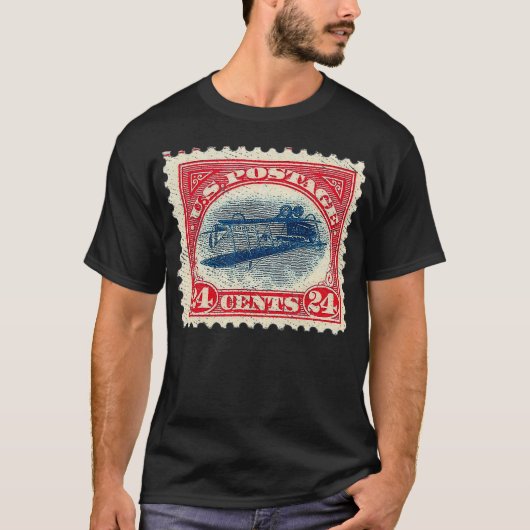 Inverted jenny stamp collector filatelist  t-shirt (Voorkant)