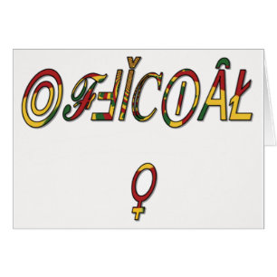 Inverted "OFFICIËLE" Vrouw Symbool Art Print