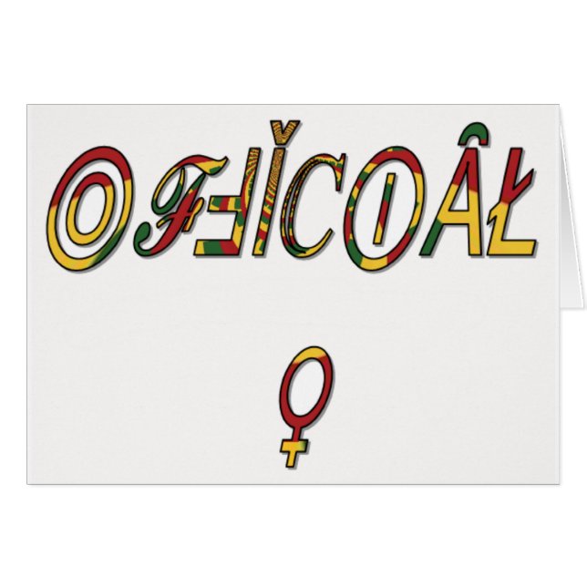 Inverted "OFFICIËLE" Vrouw Symbool Art Print (Voorkant Horizontaal)