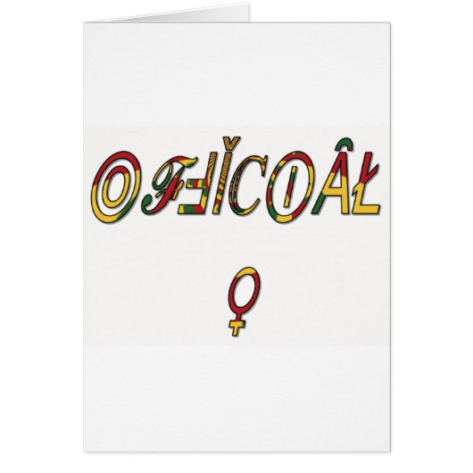 Inverted "OFFICIËLE" Vrouw Symbool Art Print (Voorkant)