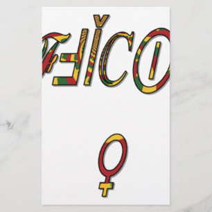 Inverted "OFFICIËLE" Vrouw Symbool Art Print Briefpapier