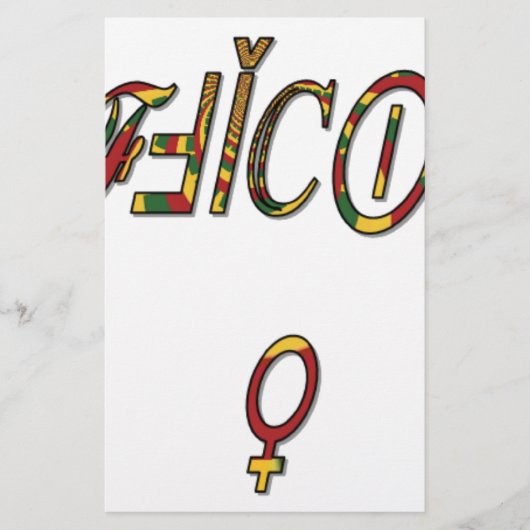 Inverted "OFFICIËLE" Vrouw Symbool Art Print Briefpapier (Voorkant)