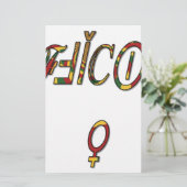 Inverted "OFFICIËLE" Vrouw Symbool Art Print Briefpapier (Staand voorkant)
