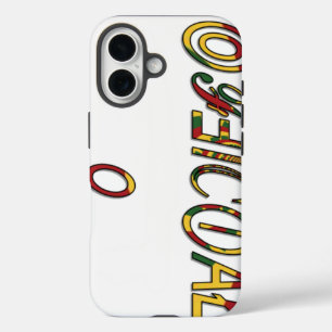 Inverted "OFFICIËLE" Vrouw Symbool Art Print iPhone 16 Hoesje
