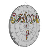Inverted "OFFICIËLE" Vrouw Symbool Art Print Dartbord (Voorkant Links)