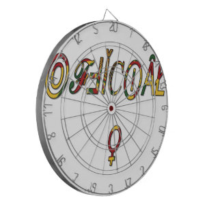 Inverted "OFFICIËLE" Vrouw Symbool Art Print Dartbord