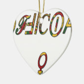 Inverted "OFFICIËLE Vrouw Symbool Art Print Keramisch Ornament (Links)