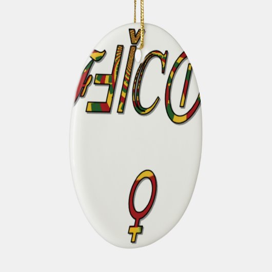 Inverted "OFFICIËLE Vrouw Symbool Art Print Keramisch Ornament (Rechts)