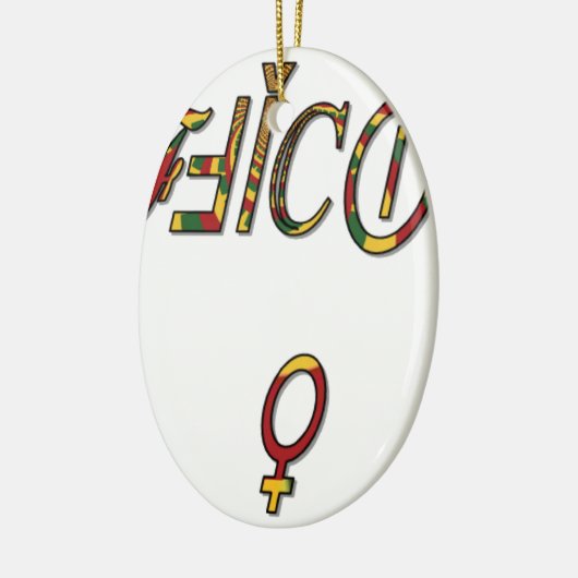 Inverted "OFFICIËLE Vrouw Symbool Art Print Keramisch Ornament (Links)