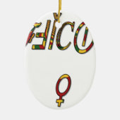 Inverted "OFFICIËLE Vrouw Symbool Art Print Keramisch Ornament (Voorkant)