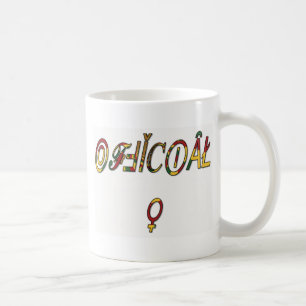 Inverted "OFFICIËLE Vrouw Symbool Art Print Koffiemok