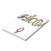 Inverted "OFFICIËLE" Vrouw Symbool Art Print Notitieblok (Linkerzijde)