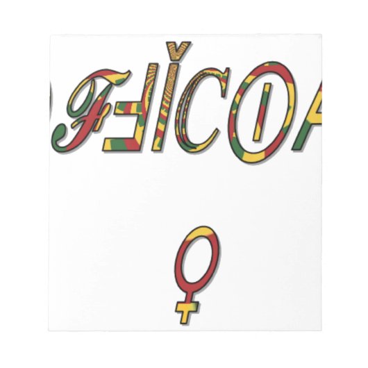 Inverted "OFFICIËLE" Vrouw Symbool Art Print Notitieblok (Voorkant)