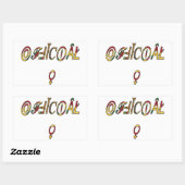 Inverted "OFFICIËLE" Vrouw Symbool Art Print Rechthoekige Sticker (Vel)