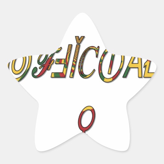 Inverted "OFFICIËLE" Vrouw Symbool Art Print Ster Sticker (Voorkant)