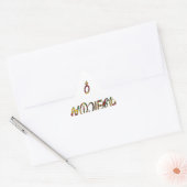 Inverted "OFFICIËLE" Vrouw Symbool Art Print Sticker (Envelop)