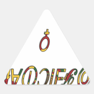Inverted "OFFICIËLE" Vrouw Symbool Art Print Sticker