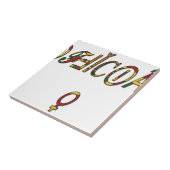 Inverted "OFFICIËLE" Vrouw Symbool Art Print Tegeltje (Zijkant)