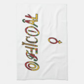 Inverted "OFFICIËLE" Vrouw Symbool Art Print Theedoek (Verticaal)