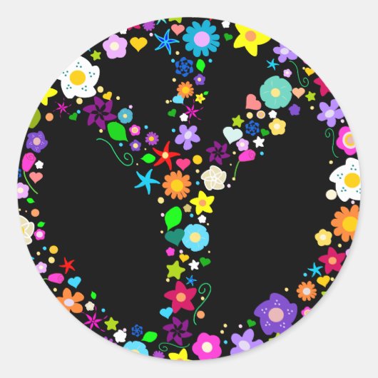 Inverted Peace Sign - zoals de uitvinder wilde Ronde Sticker (Voorkant)