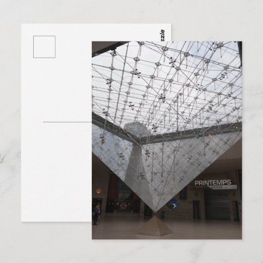 Inverted Pyramid in het Louvre, Parijs Briefkaart (Voorkant / Achterkant)