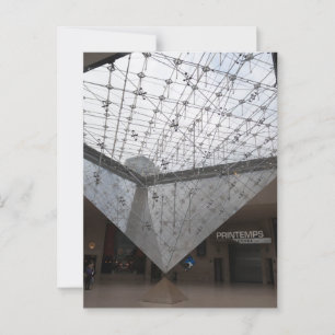 Inverted Pyramid in het Louvre, Parijs Briefkaart