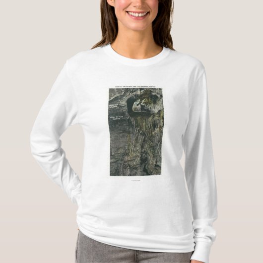 Inverted Village and Home of the Fairies Uitzicht T-shirt (Voorkant)