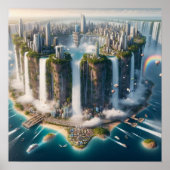 Inverted Waterfall City Poster (Voorkant)