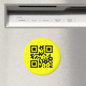 Inverteerde ☻ Happy Face — QR-code Magneet (Insitu (Vaatwasser))