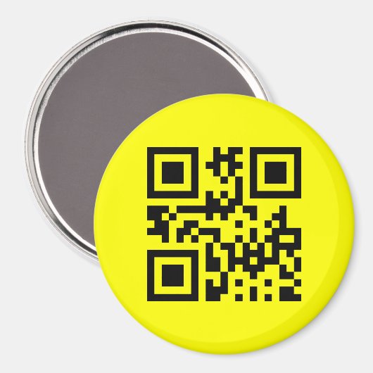 Inverteerde ☻ Happy Face — QR-code Magneet (Voorkant / Achterkant)