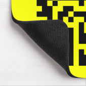 Inverteerde ☻ Happy Face — QR-code Muismat (Hoek)