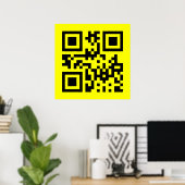 Inverteerde ☻ Happy Face — QR-code Poster (Thuiskantoor)