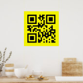 Inverteerde ☻ Happy Face — QR-code Poster (Keuken)