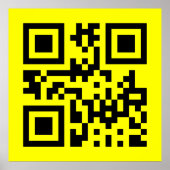 Inverteerde ☻ Happy Face — QR-code Poster (Voorkant)