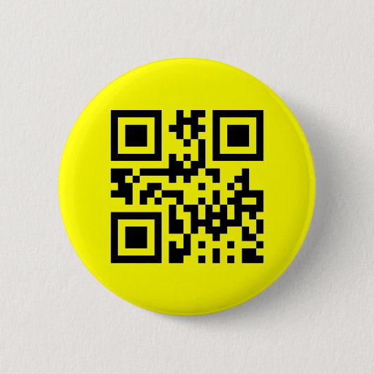 Inverteerde ☻ Happy Face — QR-code Ronde Button 5,7 Cm (Voorkant)
